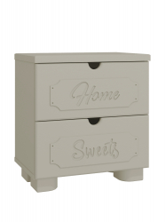 Тумба прикроватная ДримСтар ДС-14 глиняный серый/риолит