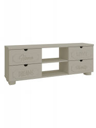 Тумба для ТВ ДримСтар ДС-15 глиняный серый/риолит