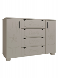 Комод ДримСтар ДС-17 глиняный серый/риолит