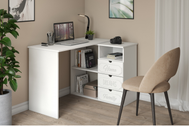 Стол угловой Дримстар ДС-5 белое дерево