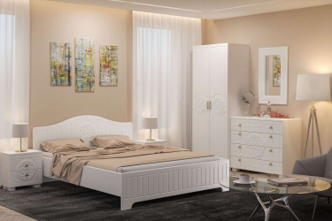 Гарнитур для спальни «Монблан 2020-03» белое дерево