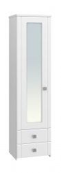 Шкаф-пенал с зеркалом Изабель ИЗ-63К белое дерево