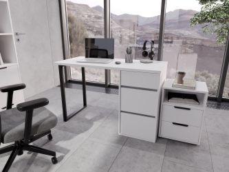 Комплект мебели для офиса Оптима ОП-116 белый структурный/меренга