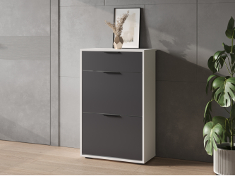 Тумба Оптима ОП-09 белый структурный/графит