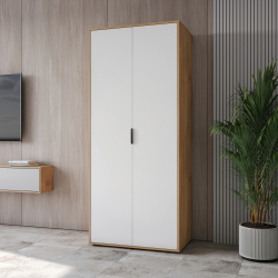 Шкаф для одежды Оптима ОП-01 дуб крафт золотой/меренга