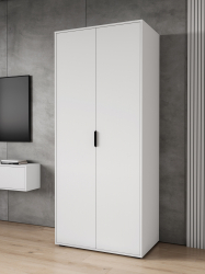 Шкаф для одежды Оптима ОП-14 белый структурный/меренга
