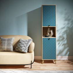 Пенал Велламо ВО-03 блэквуд ячменный/морская волна