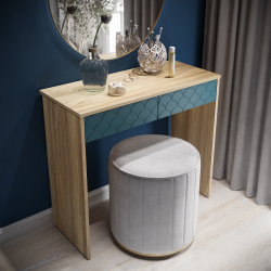 Стол Велламо ВО-09 блэквуд ячменный/морская волна