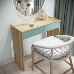 Стол Велламо ВО-09 блэквуд ячменный/бирюза