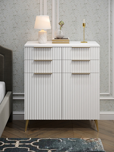 Комод Афина АФ-06 белый бриллиант/бланж