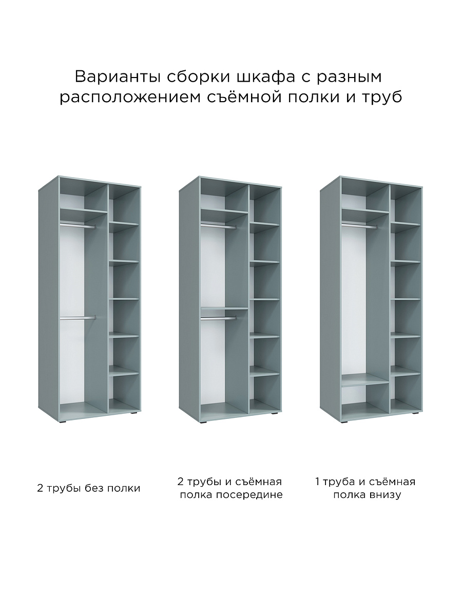 Шкаф для одежды Кантри КР-01 сумеречный голубой/шарли бриз