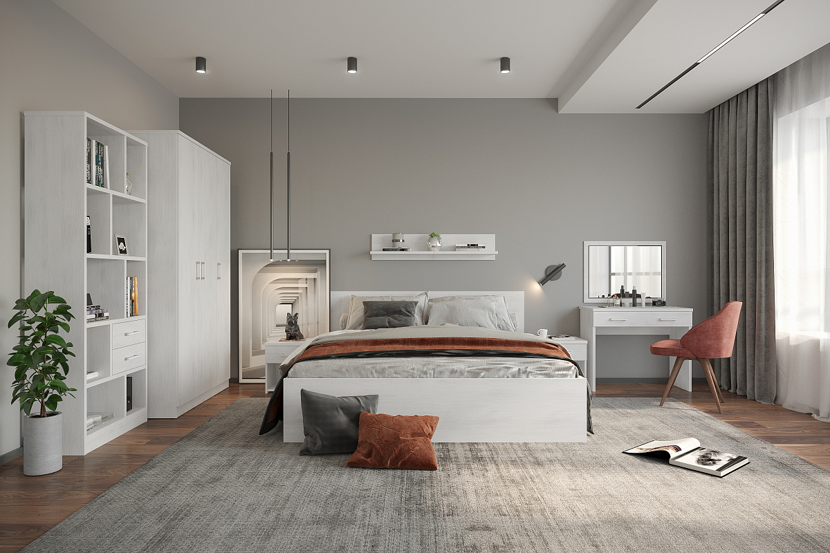 Шкаф трехдверный для одежды Виктория ВИ-9 северное дерево светлое