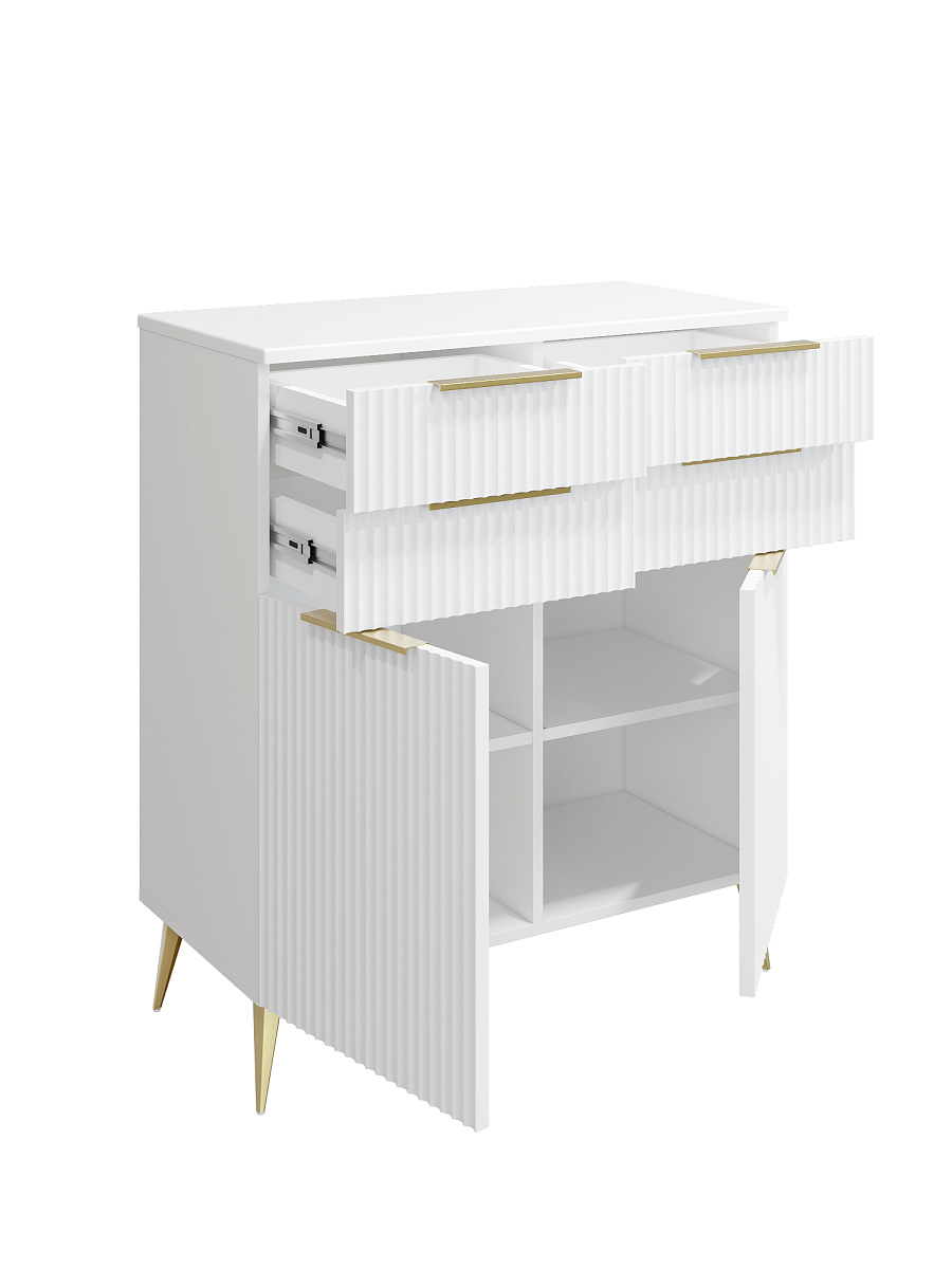 Комод Афина АФ-06 белый бриллиант/бланж