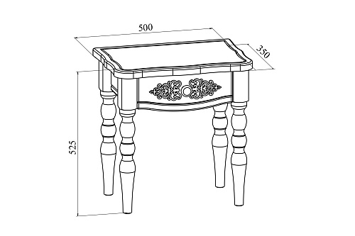 Тумба прикроватная Ассоль плюс АС-39 ваниль