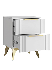 Тумба прикроватная Стелла СТ-03 белый бриллиант/бланж