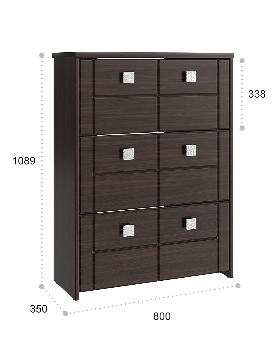 Шкаф под обувь Изабель ИЗ-55К орех темный