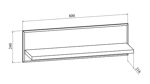 Полка навесная Изабель ИЗ-82 орех темный