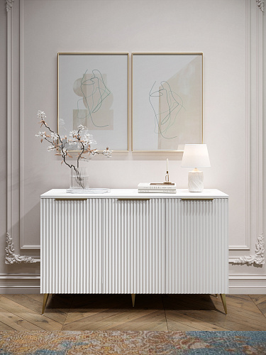 Комод Афина АФ-03 белый бриллиант/бланж