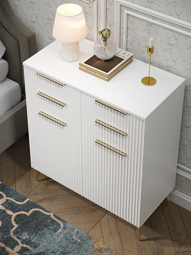 Комод Афина АФ-06 белый бриллиант/бланж