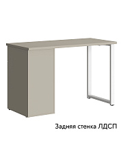 Стол Оливия ОЛ-33 (120х55) глиняный серый/риолит/каркас белый