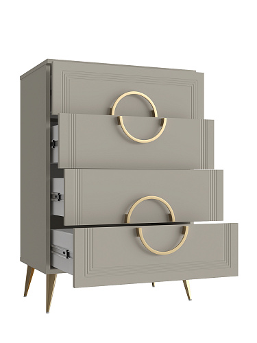 Комод Оливия ОЛ-22 глиняный серый/риолит