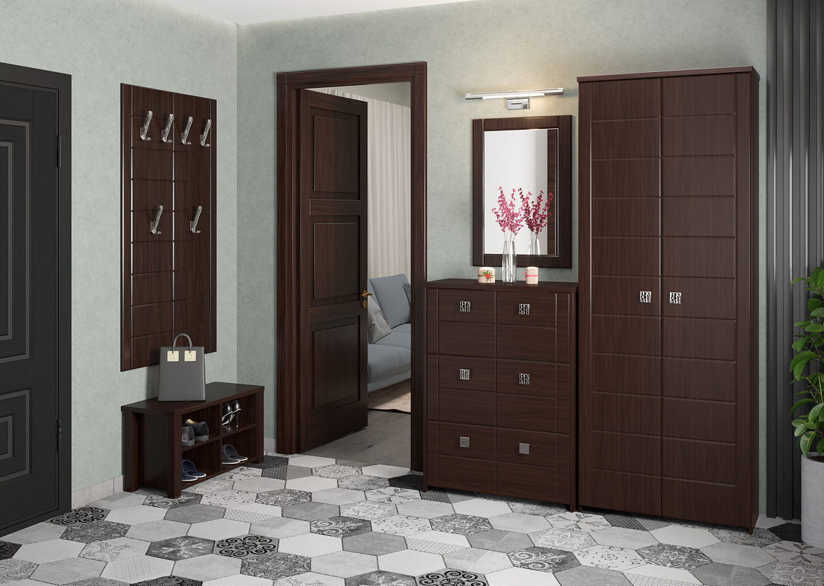 Шкаф Изабель ИЗ-64К орех темный