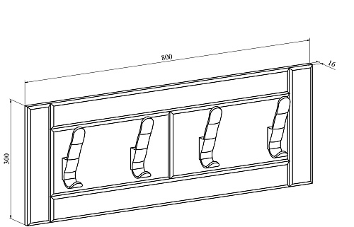 Вешалка Изабель ИЗ-31 клен