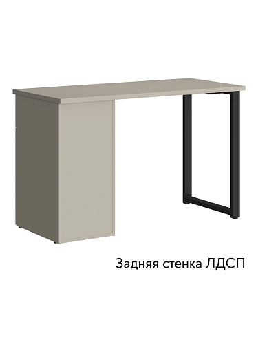 Стол Оливия ОЛ-33 (120х55) глиняный серый/риолит/каркас черный