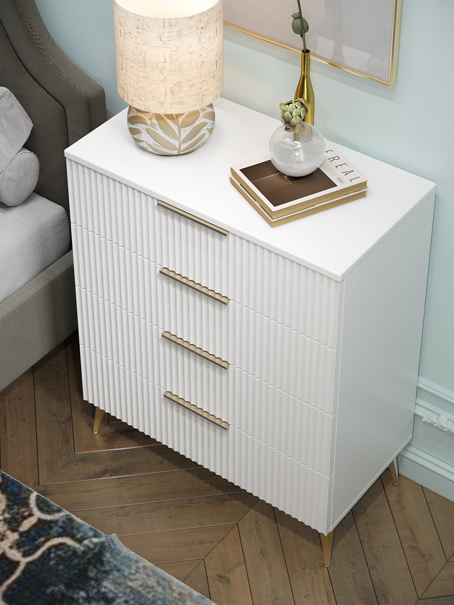 Комод Афина АФ-01 белый бриллиант/бланж