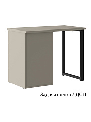 Стол Оливия ОЛ-32 (100х55) глиняный серый/риолит/каркас черный