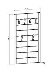 Вешалка Изабель ИЗ-80 орех темный